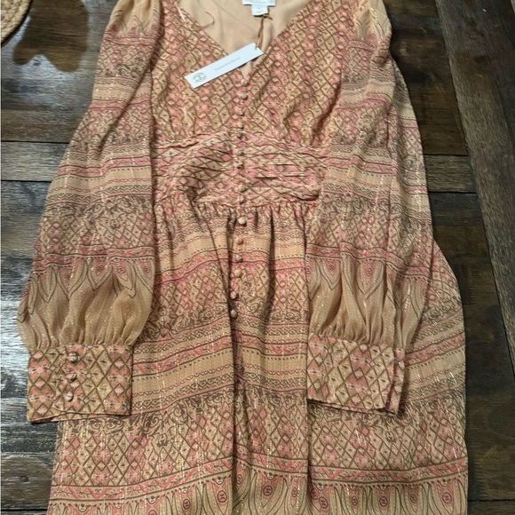 House of Harlow 1960 Orange Long Sleeve Dress - Picture 3 of 4